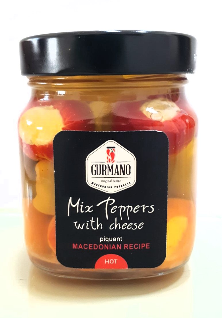 Bunte Paprika gefüllt mit Weichkäse Gurmano 290g | Weinimport Dalmacija ...
