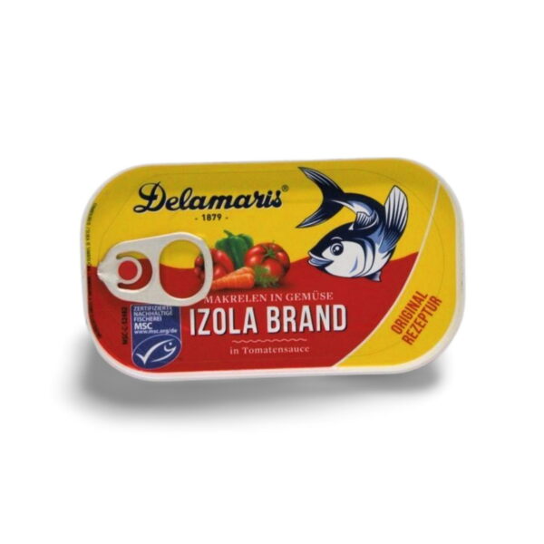 Makrelen in Gemüse Izola Brand Delamaris 125g